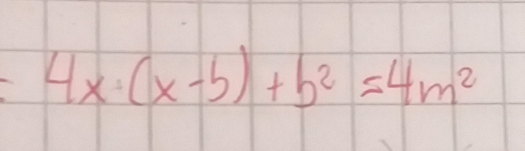 4x+(x-b)+b^2=4m^2