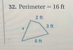 Perimeter =16ft