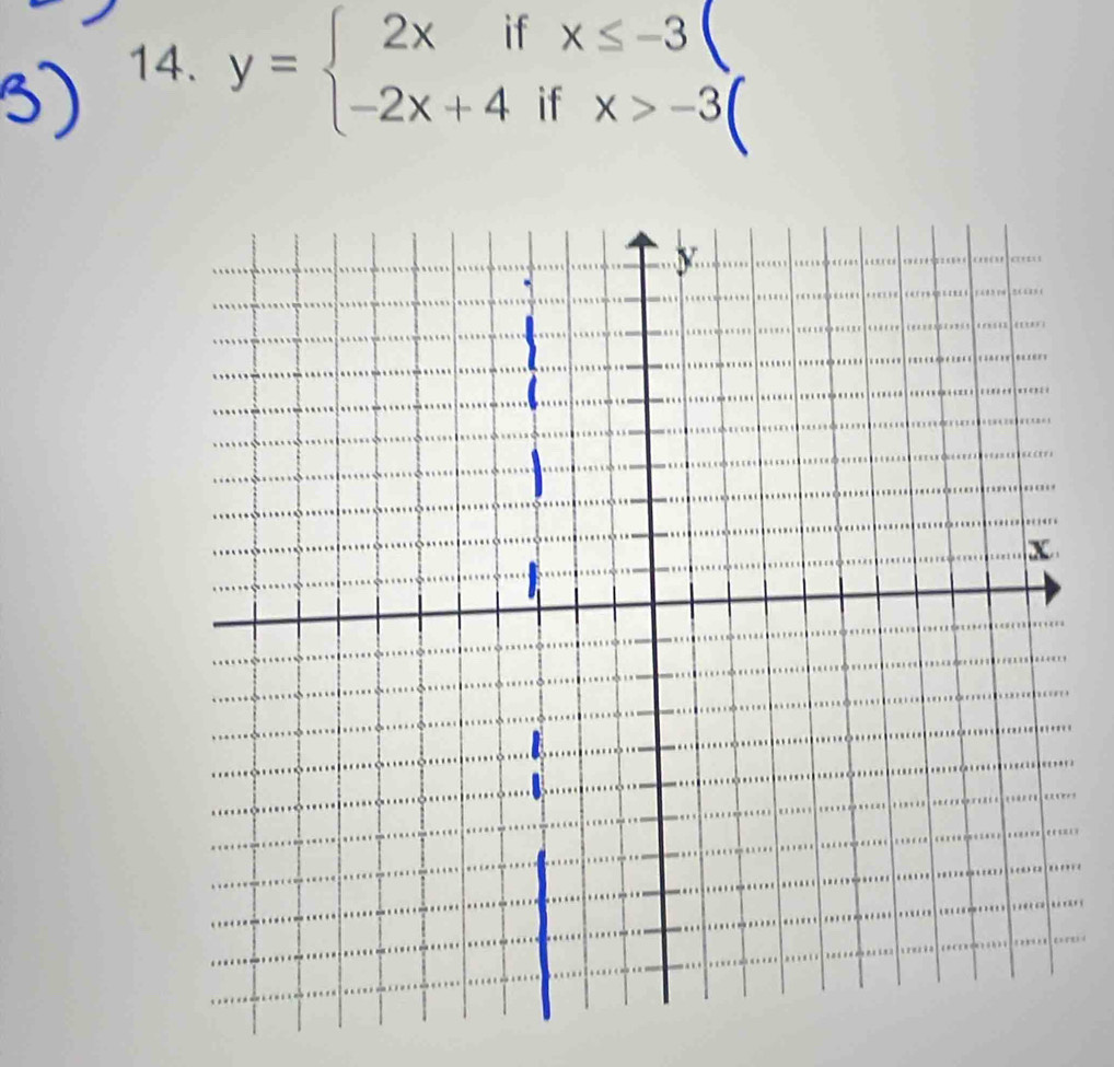 y=beginarrayl 2xifx≤ -3( -2x+4ifx>-3endarray.