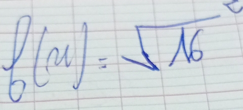 f(x)=sqrt(16)