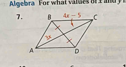 Algebra For what values of xand y
7.