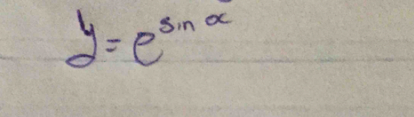 y=e^(sin alpha)