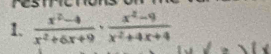  (x^2-4)/x^2+6x+9 ·  (x^2-9)/x^2+4x+4 