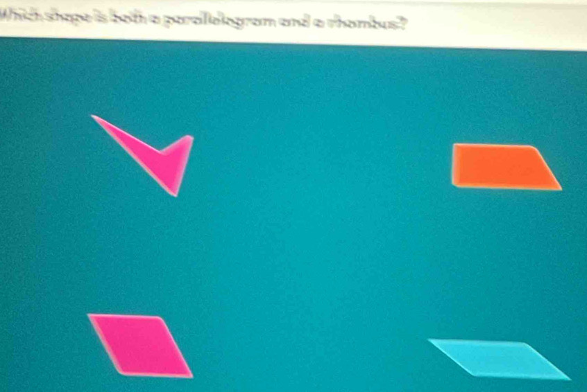 Which shape is both a paraelogram and a thombus?