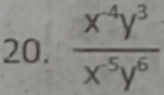  x^4y^3/x^5y^6 