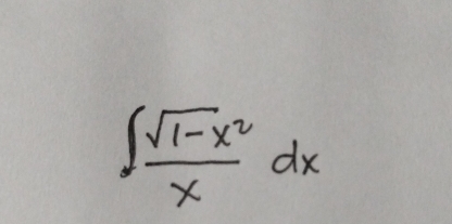 ∈t  (sqrt(1-x^2))/x dx