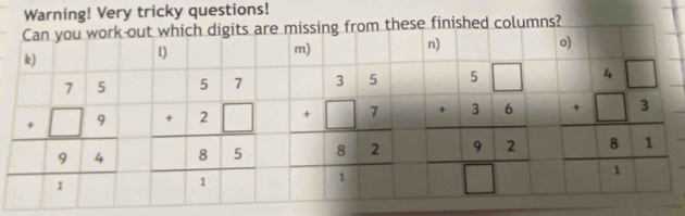 Solved: Warning! Very tricky questions! Can you work out which digits ...