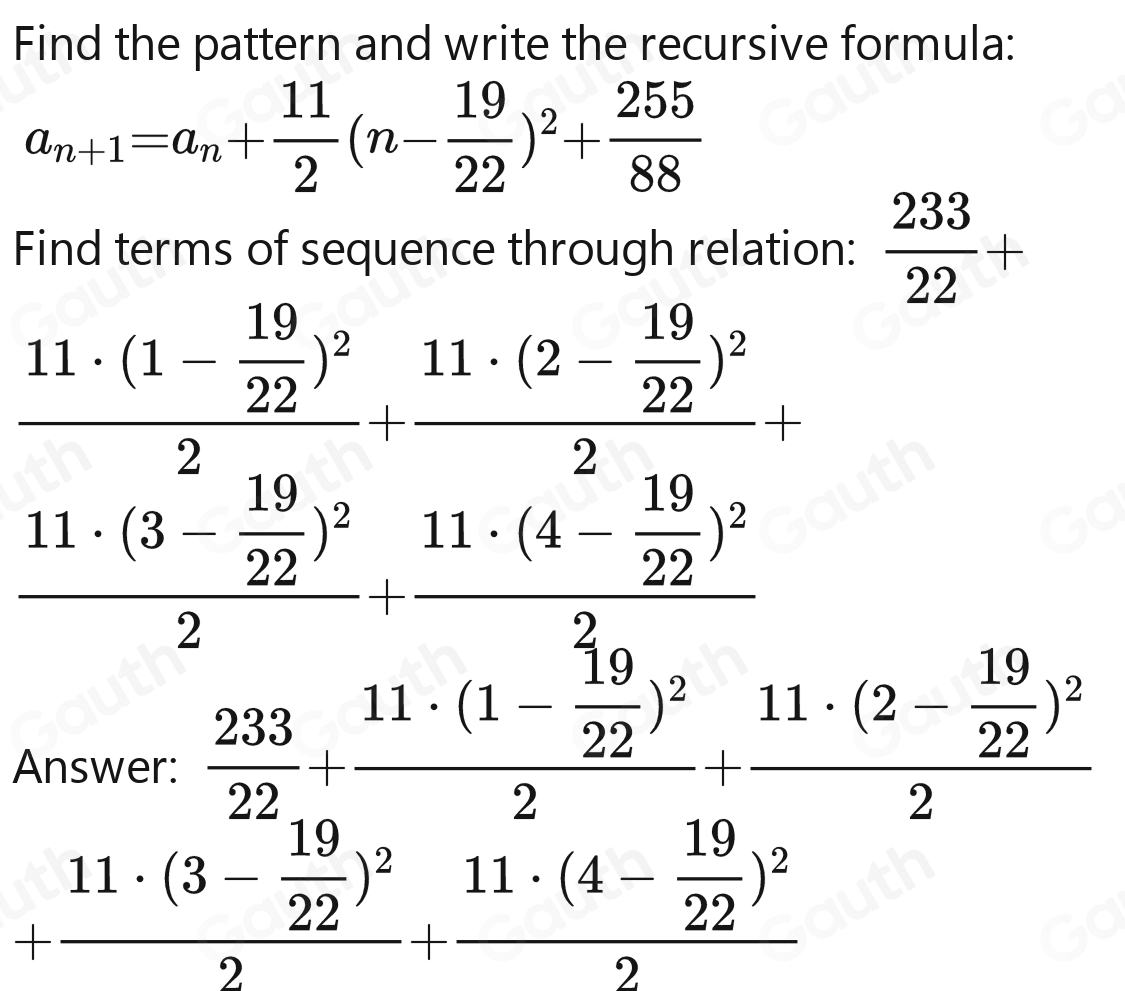 Solved: The next term of the sequence -1, 2, 12, 40 is [Math]