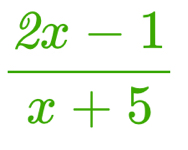  (2x-1)/x+5 