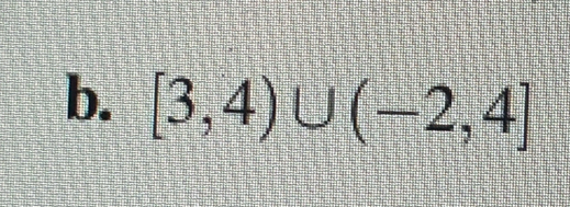 [3,4)∪ (-2,4]