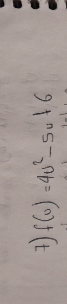 ) f(v)=4v^2-5v+6