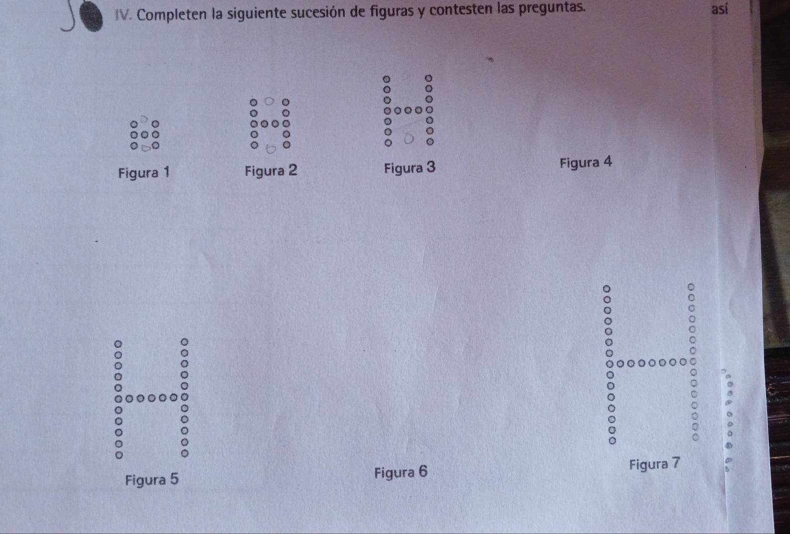 Resuelto:Completen la siguiente sucesión de figuras y contesten las ...