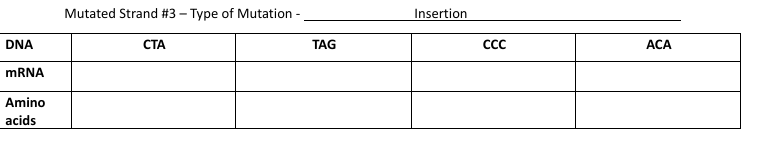 Mutated Strand #3 - Type of Mutation - _Insertion_