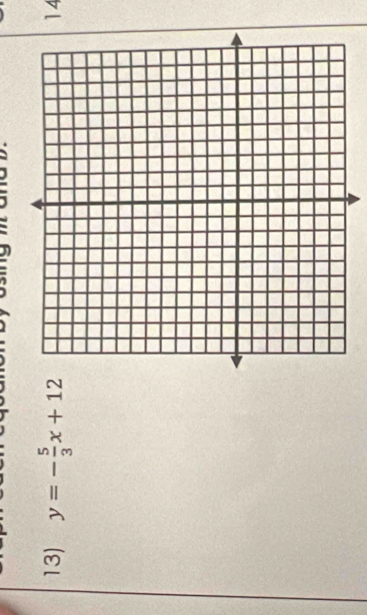 y=- 5/3 x+12
14