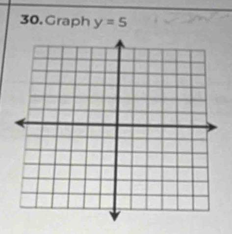 Graph y=5