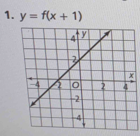 y=f(x+1)