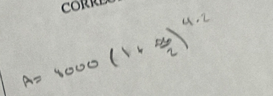 A=8000(1+ (.46)/2 )^4.2