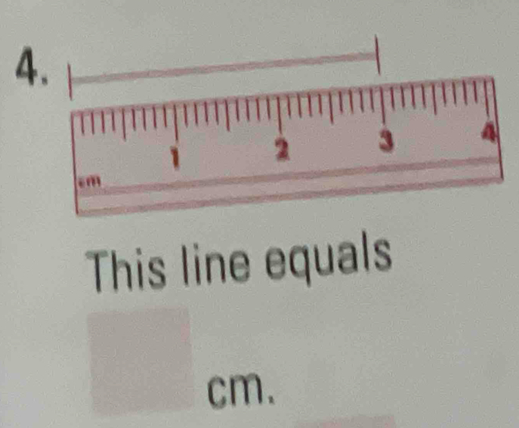 This line equals
cm.