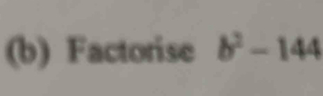 Factorise b^2-144
