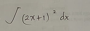 ∈t (2x+1)^2dx