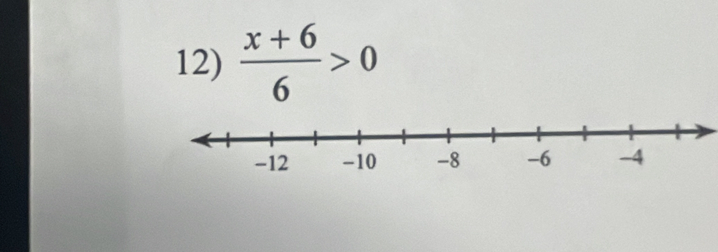  (x+6)/6 >0