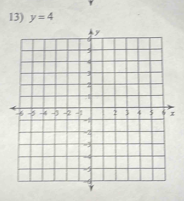 y=4