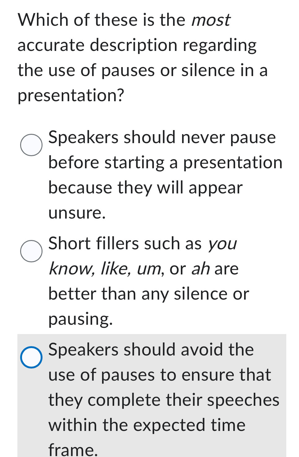 Solved: Which of these is the most accurate description regarding the ...