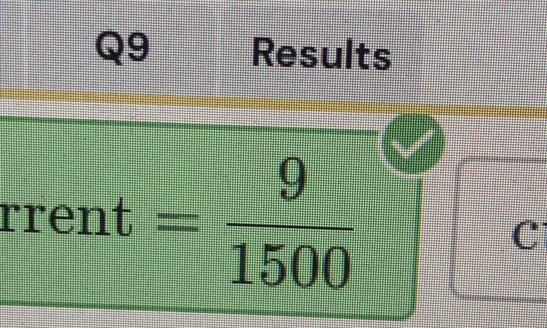 Results 
rrent = 9/1500 
C