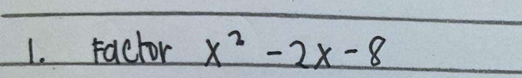 Factor x^2-2x-8