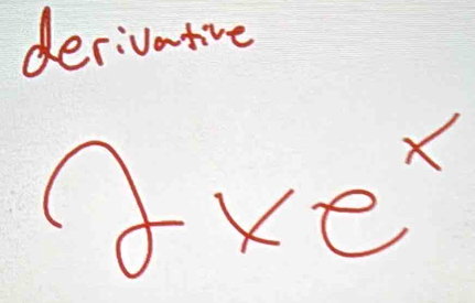 derivative
θ * e^x