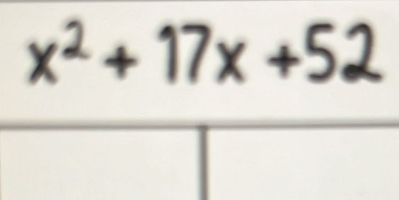 x² + 17x +52