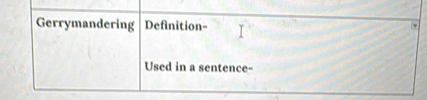 Gerrymandering Definition- 
Used in a sentence-