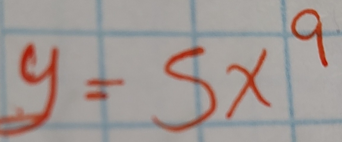 y=5x^9