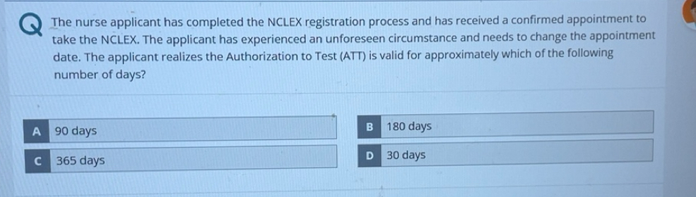 Solved: The nurse applicant has completed the NCLEX registration ...