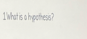 1What is a hypothesis?