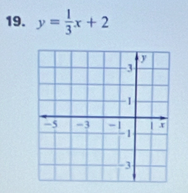 y= 1/3 x+2