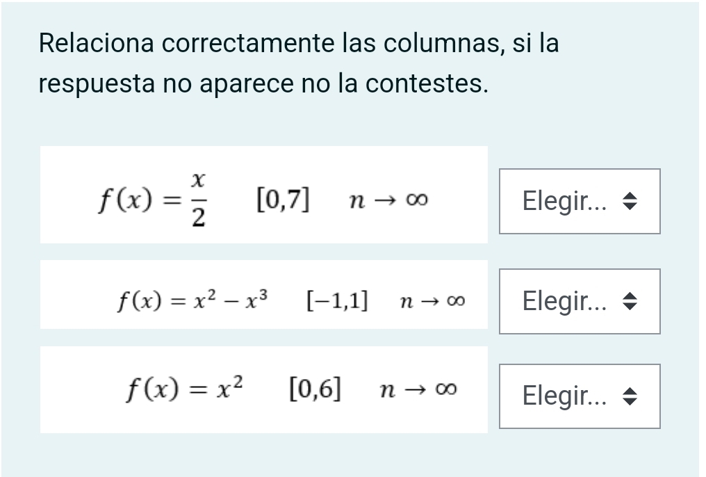 Relaciona correctamente las columnas, si la
respuesta no aparece no la contestes.