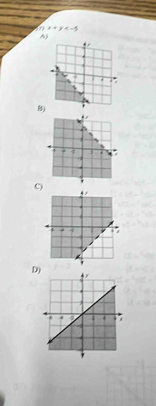 (1) x+y
A) 
B) 
C) 
D