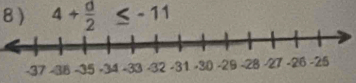 4+ d/2 ≤ -11