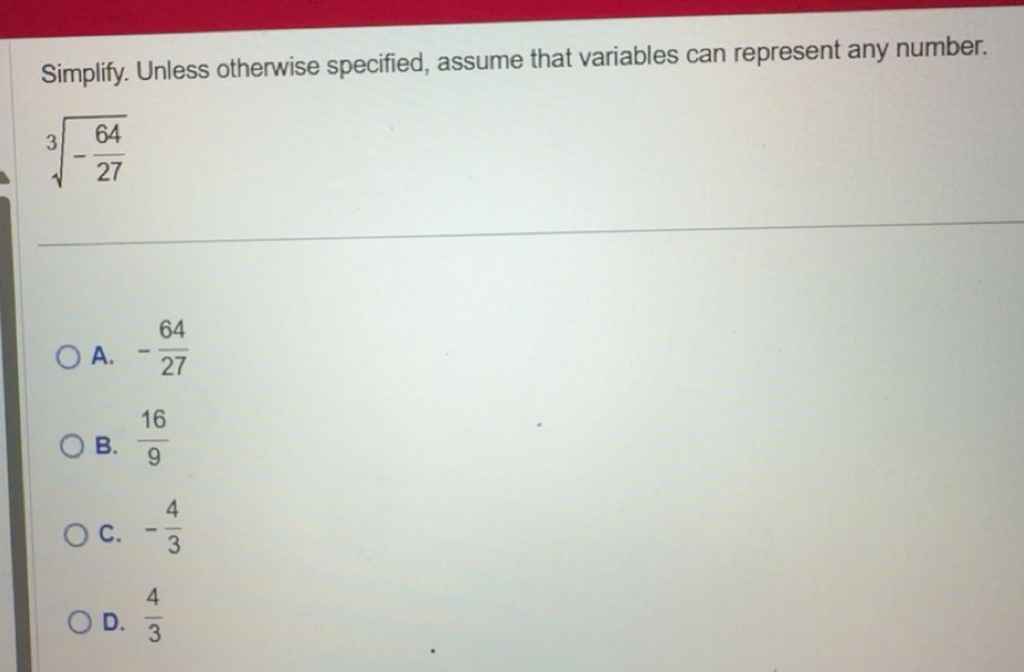 Solved: Simplify. Unless otherwise specified, assume that variables can ...