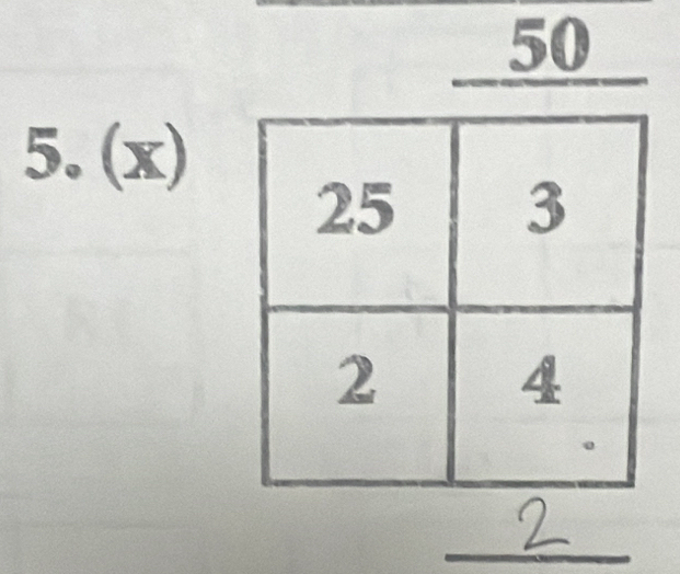 50 
5. (x)
_