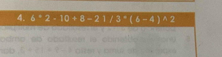 6^*2-10+8-21/3^*(6-4)^wedge 2
0+2ln x+e-1