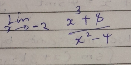 limlimits _xto -2 (x^3+3)/x^2-4 