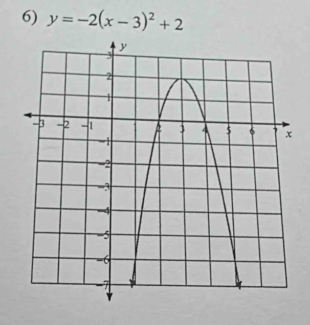 y=-2(x-3)^2+2