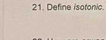 Define isotonic.