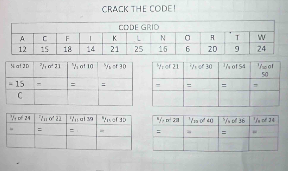 CRACK THE CODE!