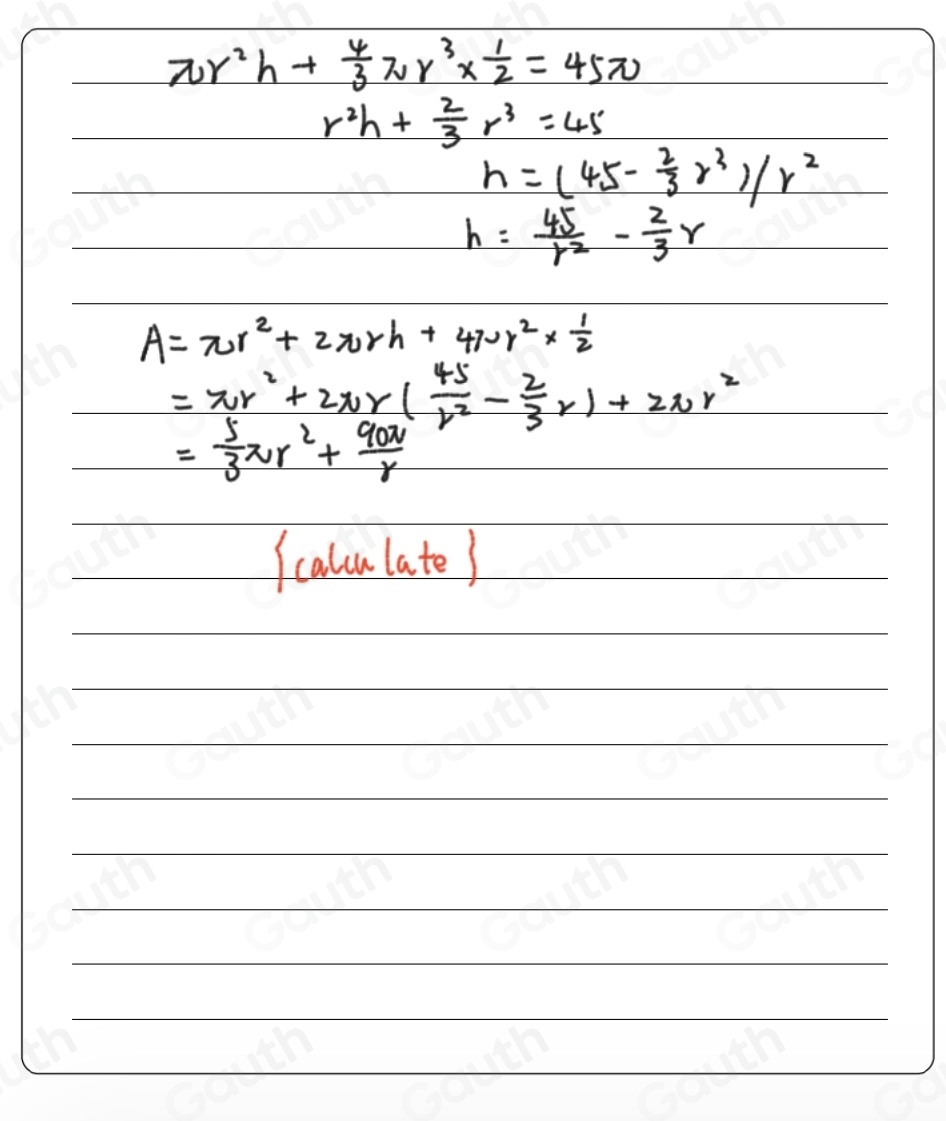 Solved: The diagram shows a container which consists of a cylinder with ...