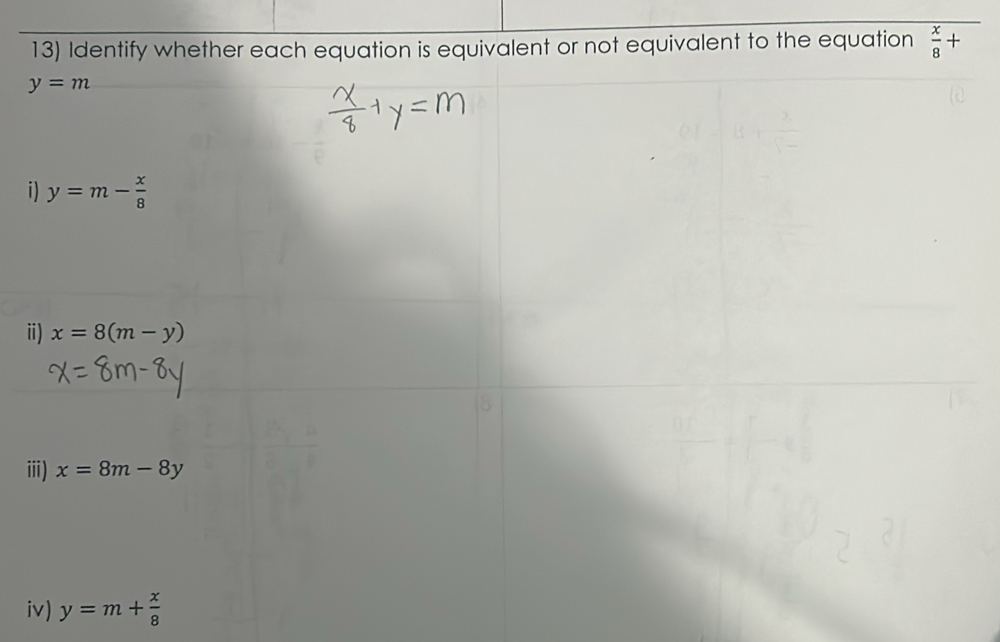 quivalent to the equation  x/8 +
i
ⅱ
i
i