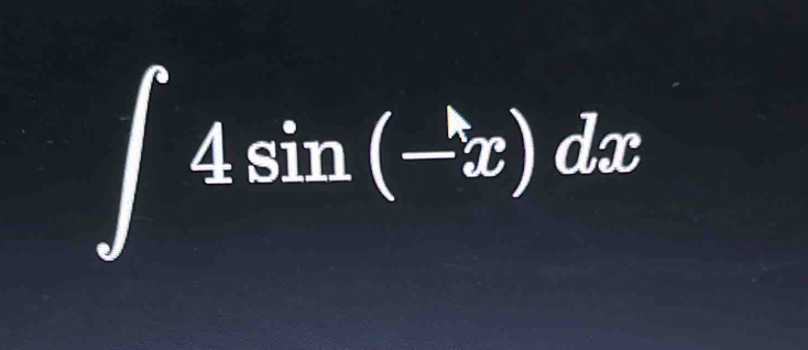 ∈t 4sin (-x)dx