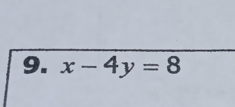 x-4y=8